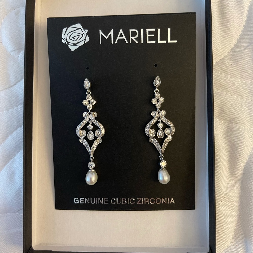 Vintage Bridal Drop Pearl Earrings